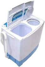 D+L GmbH Mini Waschmaschine 5.2kg Miniwaschmaschine + Schleuder, Camping, mit Pumpe, Toplader, 2in1 Waschautomat Schleuderkammer Toploader Reisewaschmaschine Mobile Waschmaschine Wäscheschleuder AWZ