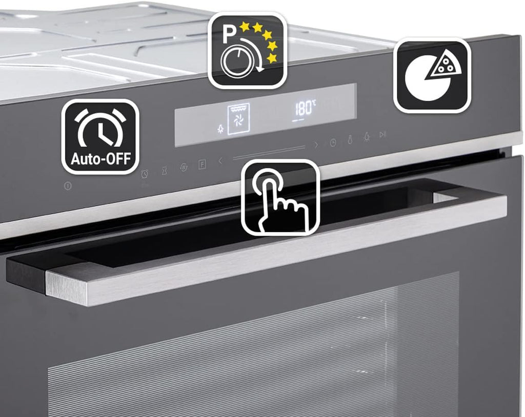 Autarkes Herdset: 60cm Einbaubackofen EB8017ED | 59cm Induktionskochfeld IH85901FZ | Katalyse | Pizzafunktion | Grill | Umluft | Heißluft | Automatik-Timer | SET8017IH592FZ