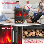 Sonnewelt Elektrokamin mit LED Flammenm WiFi Fernbedienung 900W/1800W