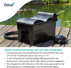 OASE 56789 Durchlauffilter BioSmart Set 36000 geeignet für Teiche bis 36 m³, Filtersystem, Filterkomplettset inkl Filtermaterial, Teichpumpe und UVC Klärer