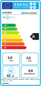 Comfee Mobiles Klimagerät Breezy Cool Pro 2.6,9000 BTU 2,6kW, Kühlen&Ventilieren&Entfeuchten,APP-Steuerung,Raumgröße bis 88m³(33㎡),Mobile Klimaanlage mit Abluftschlauch