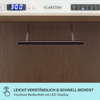 Klarstein  ia 8 - Spülmaschine, Geschirrspüler, Freistehend, Teilintegriert, F, 55 cm breit, 8 Maßgedecke, 6 Programme, Aquastop, silber