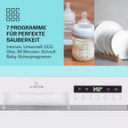 Klarstein  ia 8 - Spülmaschine, Geschirrspüler, Freistehend, Teilintegriert, F, 55 cm breit, 8 Maßgedecke, 6 Programme, Aquastop, silber