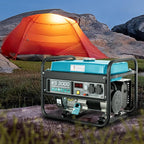 Groupe électrogène à essence 3000 puissance max 3000 W, prises Schuko 2x16A (230 V), EURO-V, régulateur de tension automatique (AVR),moteur électrique enroulement 100% cuivre,generateur de courant