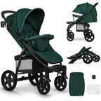 LIONELO Annet Plus Buggy bis 22 kg mit Liegefunktion, Kinderwagen klein zusammenklappbar mit Zubehör, Eva-Schaum-Räder, Moskitonetz, Fußdecke Getränkehalter, Korb