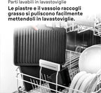 Braun MultiGrill 9 Pro CG 9160, Elektrogrill mit 2 unabhängigen Thermostaten, 3 Kochpositionen, spülmaschinenfeste Platten, integrierte Thermosonde, 2200 W, Schwarz/Edelstahl