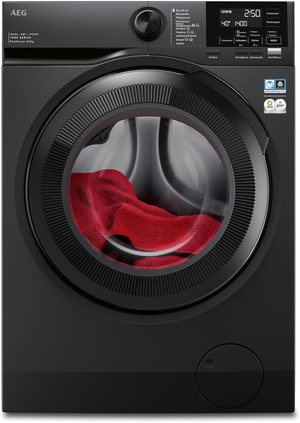AEG L7WBA60680 Waschtrockner / DualSense - schonende Pflege / 8 kg Waschen / 5 kg Trocknen / D / energiesparend / Mengenautomatik / Nachlegefunktion / ProSteam - Auffrischfunktion / 1600 U/min