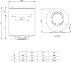 PRO1 ECO 80L - Chauffe-eau Electrique Vertical Mural Ø450 mm - Intelligent Fonction ECO - Classe B - Conçu et fabriqué pour être installé en France