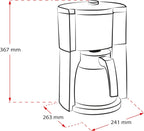 Melitta Look Timer - Filterkaffeemaschine - Thermokanne - Timer Funktion - Tropfstopp - 10 Tassen - Schwarz (1025-18)