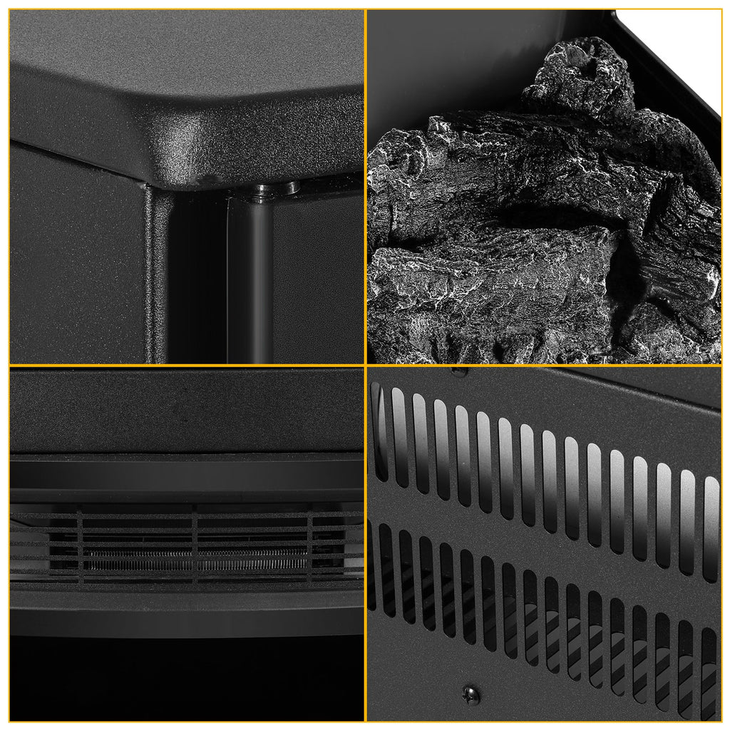 Sonnewelt Elektrokamin mit LED Flammenm WiFi Fernbedienung 900W/1800W