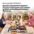 Braun MultiGrill 9 CG 9047 Kontaktgrill mit Grill-, Flach- und Waffelplatten, Grillpositionen: Kontakt, BBQ, Ofen, Spülmaschinenfeste Platten, Fettauffangschale, 230° Höchsttemperatur, Boost-Funktion