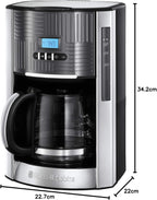 Russell Hobbs GeoSteel Frühstückset Toaster, Wasserkocher und Kaffeemaschine