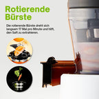 HUROM | Entsafter Gemüse und Obst | Slow Juicer | H320N | Elektrische Kaltpresse | Ruhiger Motor | Leicht zu Reinigen | mit groem Behlter und Siebfilter 2L | 200 Watt | BPA Frei | Schwarz