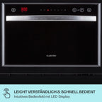 Klarstein  ia 8 - Spülmaschine, Geschirrspüler, Freistehend, Teilintegriert, F, 55 cm breit, 8 Maßgedecke, 6 Programme, Aquastop, silber