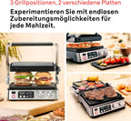 Braun MultiGrill 9 CG 9047 Kontaktgrill mit Grill-, Flach- und Waffelplatten, Grillpositionen: Kontakt, BBQ, Ofen, Spülmaschinenfeste Platten, Fettauffangschale, 230° Höchsttemperatur, Boost-Funktion