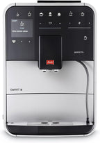 Melitta Barista T Smart - Kaffeevollautomat mit Milchsystem, Kaffeemaschine mit Mahlwerk, für z. B. Cappuccino oder Espresso, App Steuerung möglich, schwarz/silber
