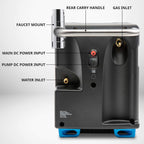 Tragbarer Propan-Warmwasserbereiter und Duschpumpe mit eingebauter Batterie | Kompaktes Outdoor-Reinigungs- und Duschsystem mit LCD, Sicherheitsabschaltung und Tragetasche, sofort heißes Wasser für Camping und Wandern