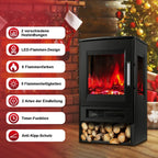 Sonnewelt Elektrokamin mit LED Flammenm WiFi Fernbedienung 900W/1800W