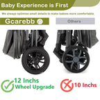 Gcarebb 3 in 1 Kinderwagen, Buggy Mit Auto Babyschale, Mit Höhenverstellbarer Kinderwagen Komplettset, KombiKinderwagen Mit Aluminiumrahmen für Neugeborene 0-4 Jahre