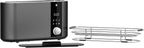 WMF Master Toaster Langschlitz motorisiert, Toaster 2 Scheiben, XXL-Toast, automatische Brotzentrierung, Check-Up Funktion, 980 W Toaster, Touch Bedienfeld, LED-Lichtleiste, Toster edelstahl matt