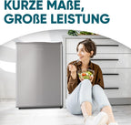 Stillstern Mini Gefrierschrank (42L) -18°C, Eiswürfelschale, Schloss, Türanschlag wechselbar, 4-Sterne Tiefkühlschrank für Camping/Büro Gefriertruhe Klein Gefrierschrank Klein Tiefkühltruhe