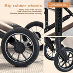 Gcarebb 3 in 1 Kinderwagen, Buggy Mit Auto Babyschale, Mit Höhenverstellbarer Kinderwagen Komplettset, KombiKinderwagen Mit Aluminiumrahmen für Neugeborene 0-4 Jahre