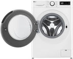 LG W4WR7096YB, Klasse D, Frontlader-Waschtrockner 9 - 6 kg, 62 x 60 x 85 cm, Wi-Fi, AI Direct Drive, Tiefenreinigung mit Dampf, TurboWash 360, Große Kapazität, Außentür aus gehärtetem Glas, Weiß