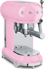Smeg, ECF01WHEU Manual Espresso -Maschine, Cappuccino -System, Thermoblock, große Tassengehäuse und Doppelkaffeefunktion, 1 l Wassertank, kompakte Abmessungen, 1350W, Weiß