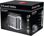 Russell Hobbs GeoSteel Frühstückset Toaster, Wasserkocher und Kaffeemaschine