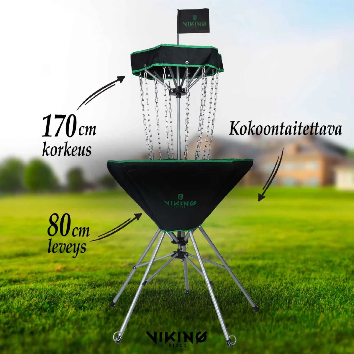 Viking Discs Raid tragbarer Discgolf korb