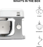 Kenwood kMix KMX750RD Küchenmaschine, 5 l Edelstahl Schüssel, Safe-Use-Sicherheitssystem, Metallgehuse, 1000 Watt, inkl. 3-Teiligem Patisserie-Set und Spritzschutz, Rot
