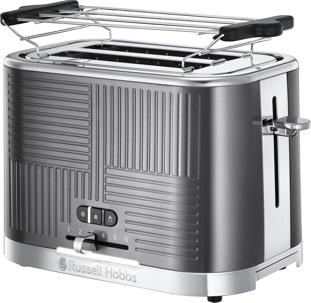 Russell Hobbs GeoSteel Frühstückset Toaster, Wasserkocher und Kaffeemaschine