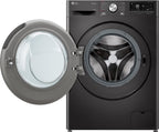 LG V7WD107H2E, Klasse E, Frontlader-Waschtrockner 10,5 - 7 kg, 1400 U/min, AI Direct Drive, Wi-Fi, Tiefenreinigung mit Dampf, TurboWash, Größere Kapazität, 62 x 60 x 85 cm ꟷ Weiß