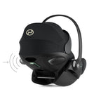 CYBEX Gold Babyschale Cloud G i-Size Comfort, Inkl. Neugeboreneneinlage, Ab Geburt bis ca. 24 Monate, Für Kinder ab 40 cm bis 87 cm, Max. 13 kg, Moon Black