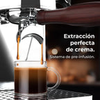Cecotec Espresso-Kaffeemaschine Barista Baristeo Intima, professionelle Barista-Espressomaschine, Vorbrüh-System, 15 Bar Pumpe, einfaches Befüllen, 1,7L Wassertank und Tassenwärmer