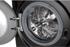LG W4WR7096YB, Klasse D, Frontlader-Waschtrockner 9 - 6 kg, 62 x 60 x 85 cm, Wi-Fi, AI Direct Drive, Tiefenreinigung mit Dampf, TurboWash 360, Große Kapazität, Außentür aus gehärtetem Glas, Weiß