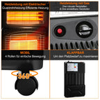Sonnewelt Gasheizer 4200W und 1260W Elektrische Gasheizgert mit Druckminderer