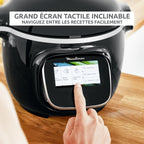 Cookeo Touch Wifi Multicuiseur intelligent, Cuve 6 L, Haute pression, Guide pas à pas, 250 recettes intégrées, Application CE902800, Noir