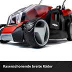 Einhell Akku-Rasenmher GE-CM 36/36 Li Kit Power X-Change (36 V, 36 cm Schnittbreite, bis 400 m, Brushless, 40L Fangkorb, 25-75 mm Schnitthhe, inkl. 2x 4,0 Ah Akku + 2x Ladegert)