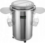 Syntrox 50 l Kühlfass | Kühltonne | Getränkefass | Partycooler | Flaschenkühler Salaron, für Veranstaltungen, mit Glasdeckel, Temperaturanzeige, 75 Watt (Schwarz)