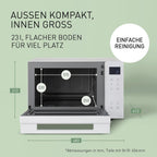 Panasonic NN-DF38PBEPG Kombi-Mikrowelle & Grill, 1000 W, 23 l, Inverter-Tech, Eco Kombi Modus, Flachbett, 16 Auto-Programme & Auftau-Modi, emailliertes Blech, Gitterrost, leichte Reinigung, Schwarz