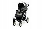BabyLux® Bambimo Kinderwagen Set 3 in 1 - White Lux - incl. Babywanne, Buggy Sportsitz, Auto-Babyschale - Autositz - Kinderwagenset - Kombikinderwagen mit Wickeltasche, Regenschutz usw.