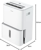 Comfee Luftentfeuchter, 30L/24h, Raumgröße ca. 180m³(80m²), Intelligenter Entfeuchtermodus, 24H Timer, Wassertank 3L, MDDP-30DEN7