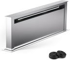 Klarstein Downdraft-Dunstabzugshaube, Versenkbare Abzugshaube, Leise Dunstabzugshauben mit Filter, Dunstabzugshaube 60cm, Umluft/Abluft Dunsthaube mit 10 Stufen, Dunstabzug 576 m³/h Luftstrom