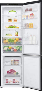 LG GBP62MCNAC Kühl-Gefrierkombi – 384 L, Energieeffizienz A, Total NoFrost, DoorCooling+, niedriger Geräuschpegel, modernes Design in Anthrazit Schwarz, 59,5 x 67,5 x 203 cm