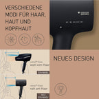 Panasonic EH-NA0J-N825 nanoe™ MOISTURE+ & Mineral Haartrockner, If Design Award, Diffusor & Konzentratordüse, Heiß- & Kalt-Wechselmodus, Pflege für Haut, Kopfhaut & Haarspitzen, 1600 W, Schwarz