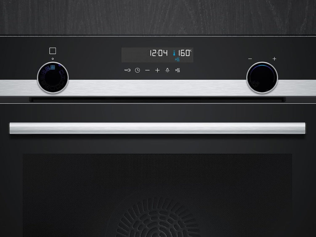 Siemens HB578GBS3, iQ500, Einbau-Backofen 60 x 60 cm, activeClean Pyrolyse Selbstreinung, TFT-Display, 3D Heißluft, Schnellaufheizung, cookControl40 Automatikprogramme, softMove, Edelstahl