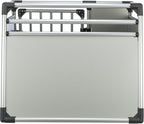 TRIXIE Hunde-Transportbox, Aluminium, L: 92 x 64 x 78 cm, grafit, rutschfste Liegematte, Klettleiste am Boden, Sicherheitsverschluss, stabil und geruscharm, hochgeschlossene Wnde - 39338