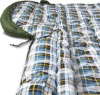 normani 4-in-1-Funktion Extrem Outdoor Schlafsack 'Antarctica' aus Nylon Rip-Stop mit 500 + 250 g/m² Hollow Fiber Füllung 220 x 90 cm