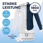 CLEANmaxx Automatischer Hemden-Bügler zum Trocknen und Gltten von Hemden & Blusen inklusive Aufsatz für Hosen | Die innovative und schonende Art, Ihre Wsche zu gltten